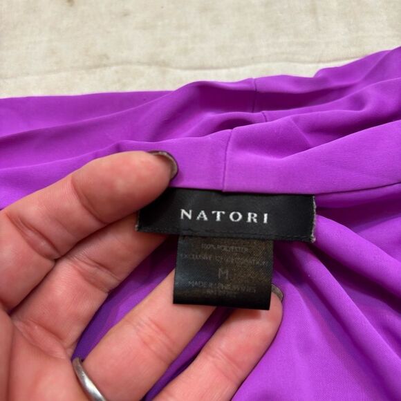 Ladies Natori Aphrodite Wrap Robe Purple Size Medium - Picture 6 of 9